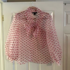 Sheer lips top!!! New with tags